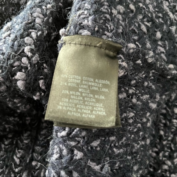 ANTHROPOLOGIE MOTH PURPLE CHUNKY KNIT ZIP SWEATER - Picture 6 of 7